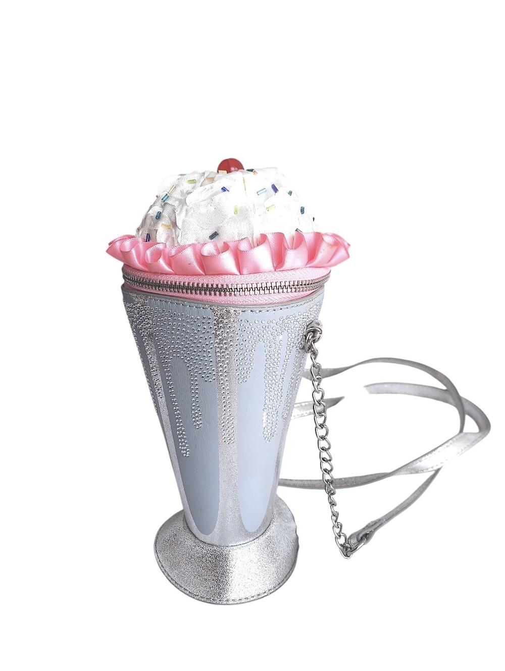 Betsey Johnson Kitsch "Shake It Up"Novelty Ice Cream Sundae Crossbody